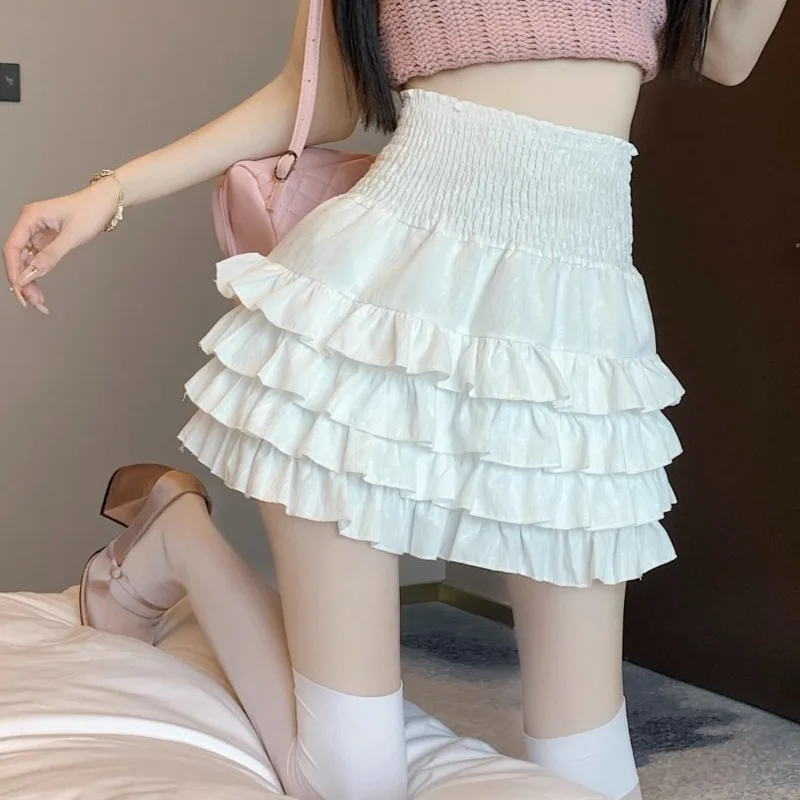 Japan Style Casual Cake Skirt Women Summer Spring High Waist Slim Short Mini Skirt Fashion Y2k Solid A-line Skirts Clothes 2025
Japan Style Casual Cake Skirt Women Summer Spring High Waist Slim Short Mini Skirt Fashion Y2k Solid A-line Skirts Clothes 2025
