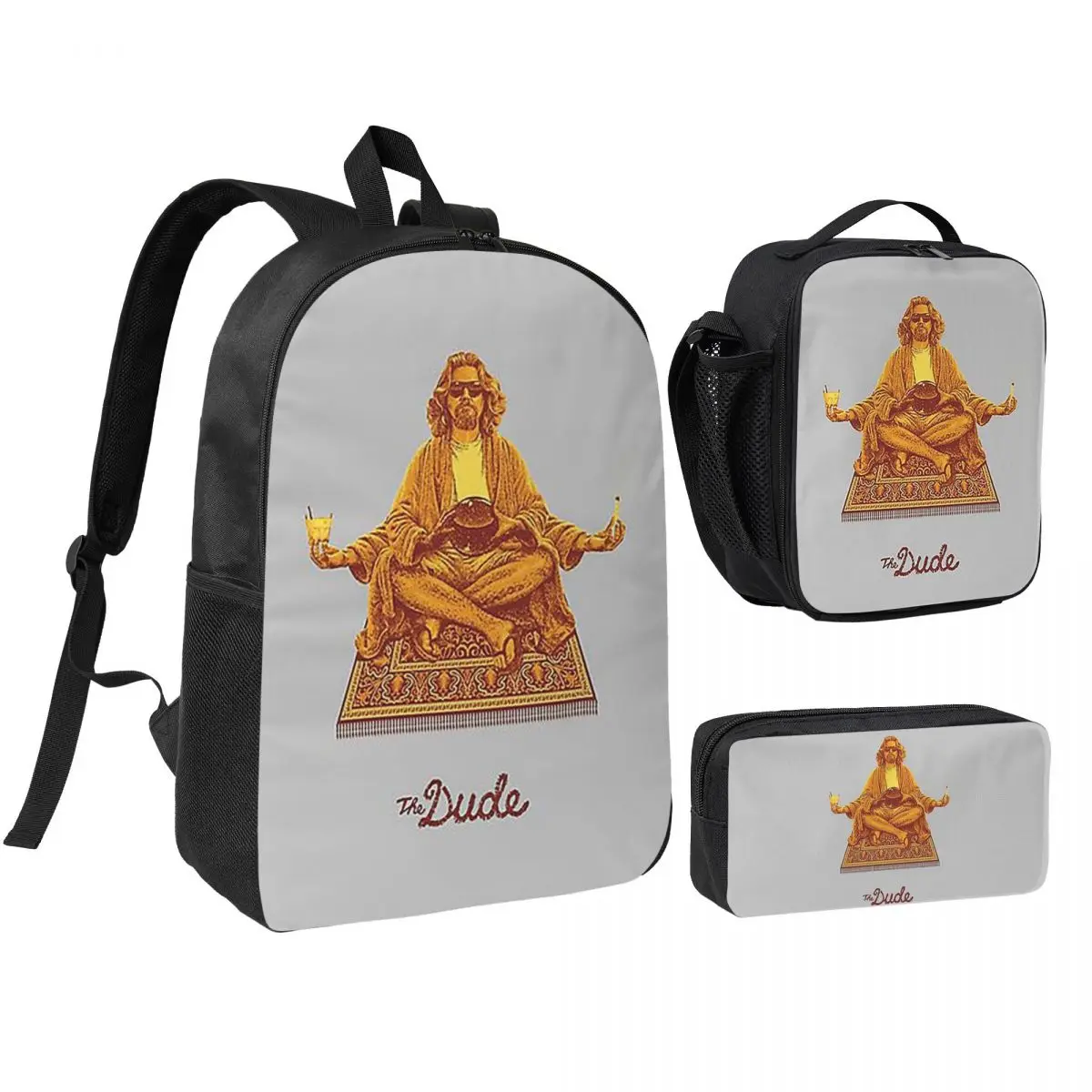 The Dude Budha The Big Lebowski Backpack Student BookBag School Bag Shoulder Bags 3ps Insulated Lunch Bag Pencil Case
The Dude Budha The Big Lebowski Backpack Student BookBag School Bag Shoulder Bags 3ps Insulated Lunch Bag Pencil Case