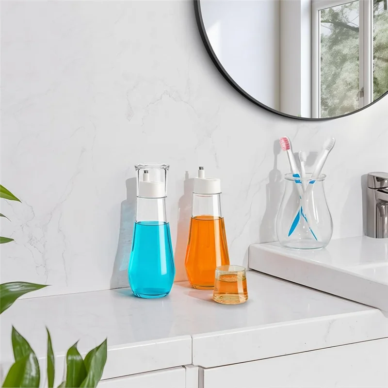 AB41-дозаторы для полоскания рта, диспенсер для полоскания рта 8,8 такта, небольшой прозрачный контейнер для полоскания рта для кухни и ванной комнаты, 2 шт. 
AB41-дозаторы для полоскания рта, диспенсер для полоскания рта 8,8 такта, небольшой прозрачный контейнер для полоскания рта для кухни и ванной комнаты, 2 шт.