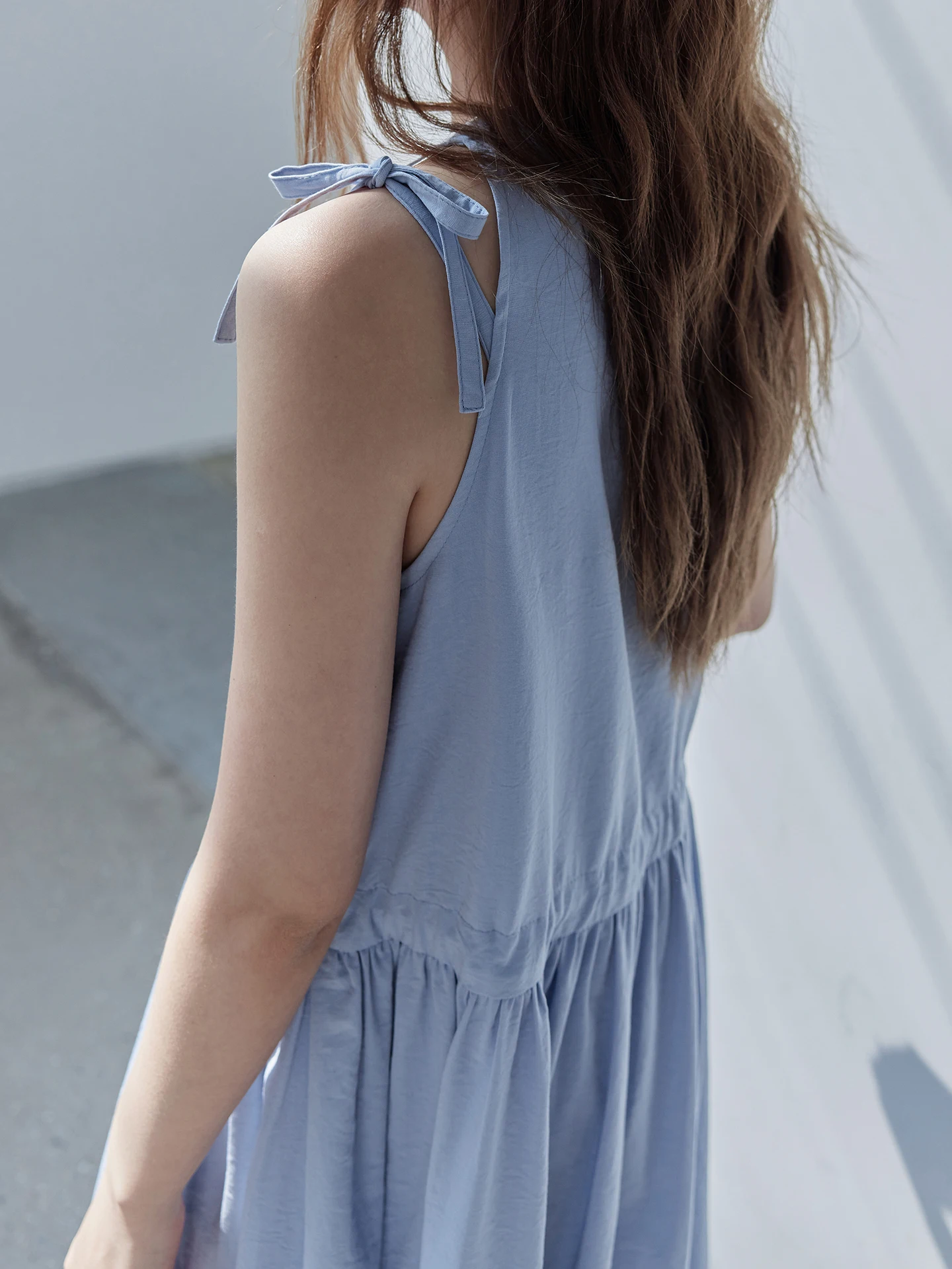 Blue Summer Casual Belted Vest Dress Women's Loose Fit round Neckline No Sleeve H-Shape Morninghey Vacation Style Dress
Blue Summer Casual Belted Vest Dress Women's Loose Fit round Neckline No Sleeve H-Shape Morninghey Vacation Style Dress
