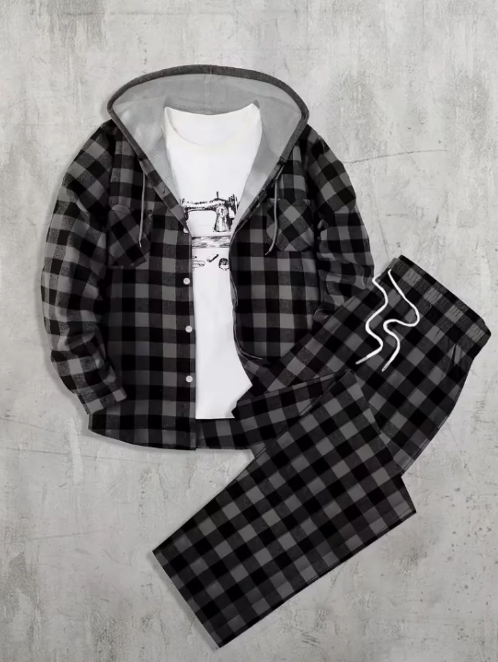 Men's Long-Sleeved Shirt And Pants Suit Breathable Outdoor Leisure Casual Sports 2 Piece Set Clothing Plaid Tracksuit Streetwear
Men's Long-Sleeved Shirt And Pants Suit Breathable Outdoor Leisure Casual Sports 2 Piece Set Clothing Plaid Tracksuit Streetwear