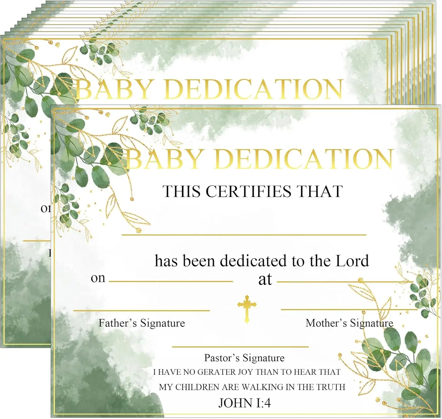 Certificate Baby Dedication Card 8.5 x 11 Inch Baby Dedication Certificate with Baby Lamb
Certificate Baby Dedication Card 8.5 x 11 Inch Baby Dedication Certificate with Baby Lamb