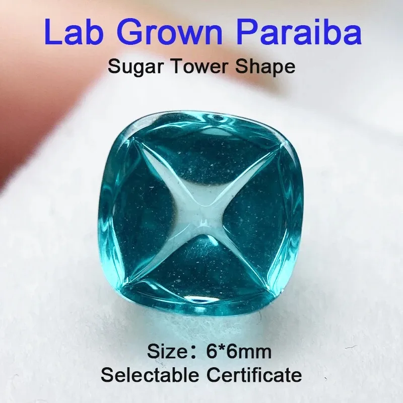 Par-Lab Grown Paraiba VVS1 Sugar Tower Shape Gemstone Charms Beads for DIY Jewelry Making Rings Earrings Selectable AGL Certific
Par-Lab Grown Paraiba VVS1 Sugar Tower Shape Gemstone Charms Beads for DIY Jewelry Making Rings Earrings Selectable AGL Certific
