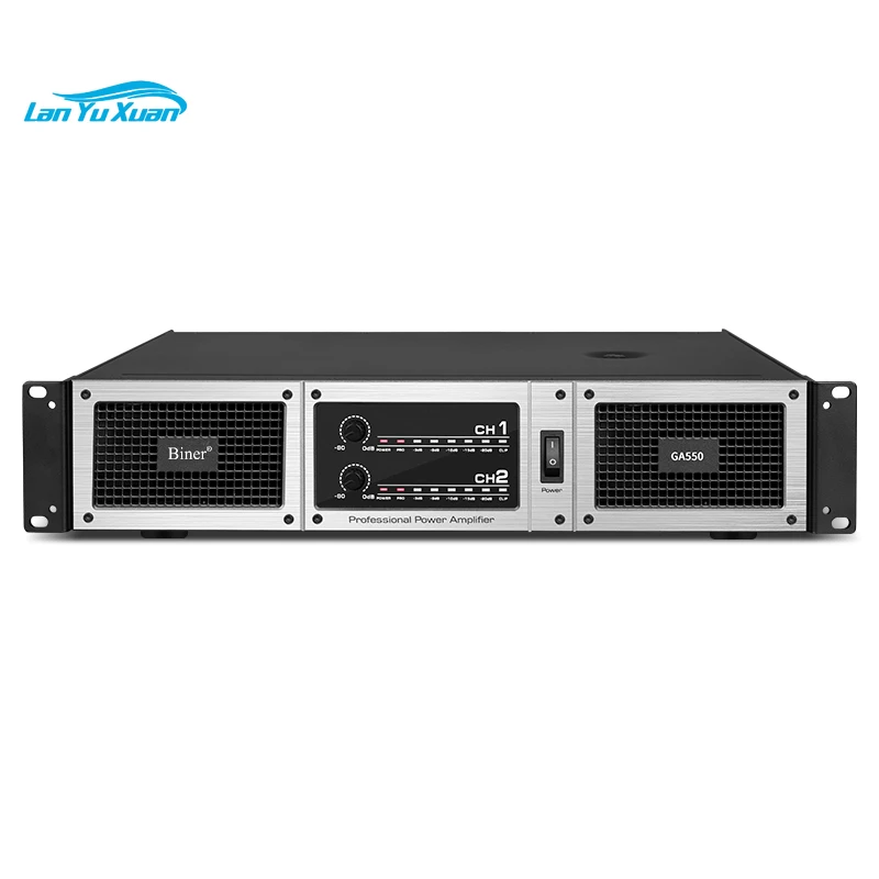 Biner GA550 2*600W Audio Power Amplifier Speakers Professional Amplifier 2 Channel
Biner GA550 2*600W Audio Power Amplifier Speakers Professional Amplifier 2 Channel