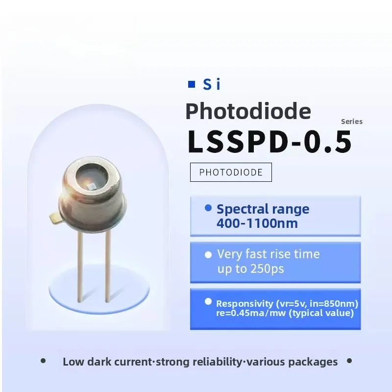 LSSPD-0.5 400-1100nm Silicon PIN Photodetector – 0.5mm Active Area for Light Sensing
LSSPD-0.5 400-1100nm Silicon PIN Photodetector – 0.5mm Active Area for Light Sensing