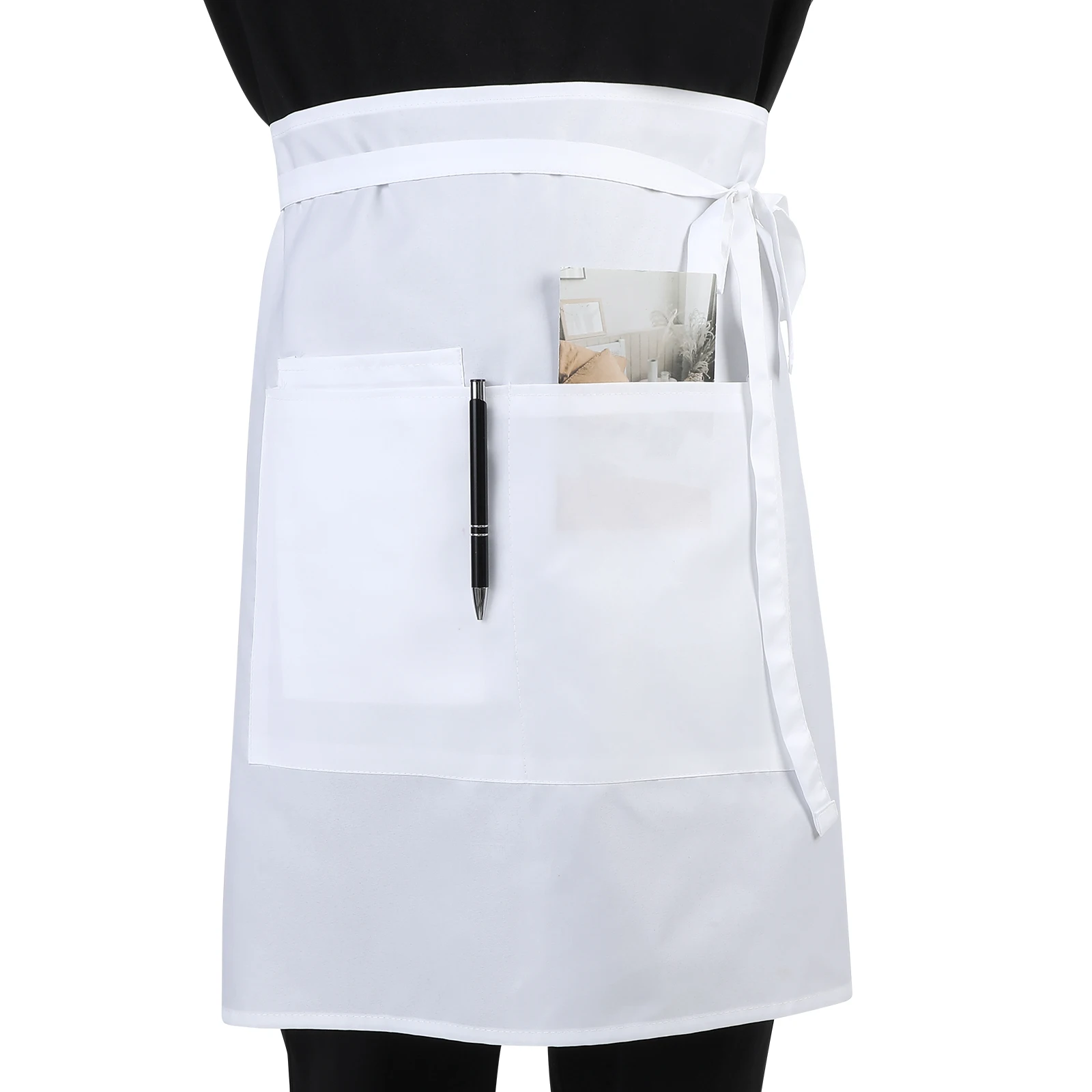 Sturdy Polyester Half Waist Apron For Chef Server Bartender Restaurant Cafe Pub White Apron Adjustable Strap Pockets
Sturdy Polyester Half Waist Apron For Chef Server Bartender Restaurant Cafe Pub White Apron Adjustable Strap Pockets