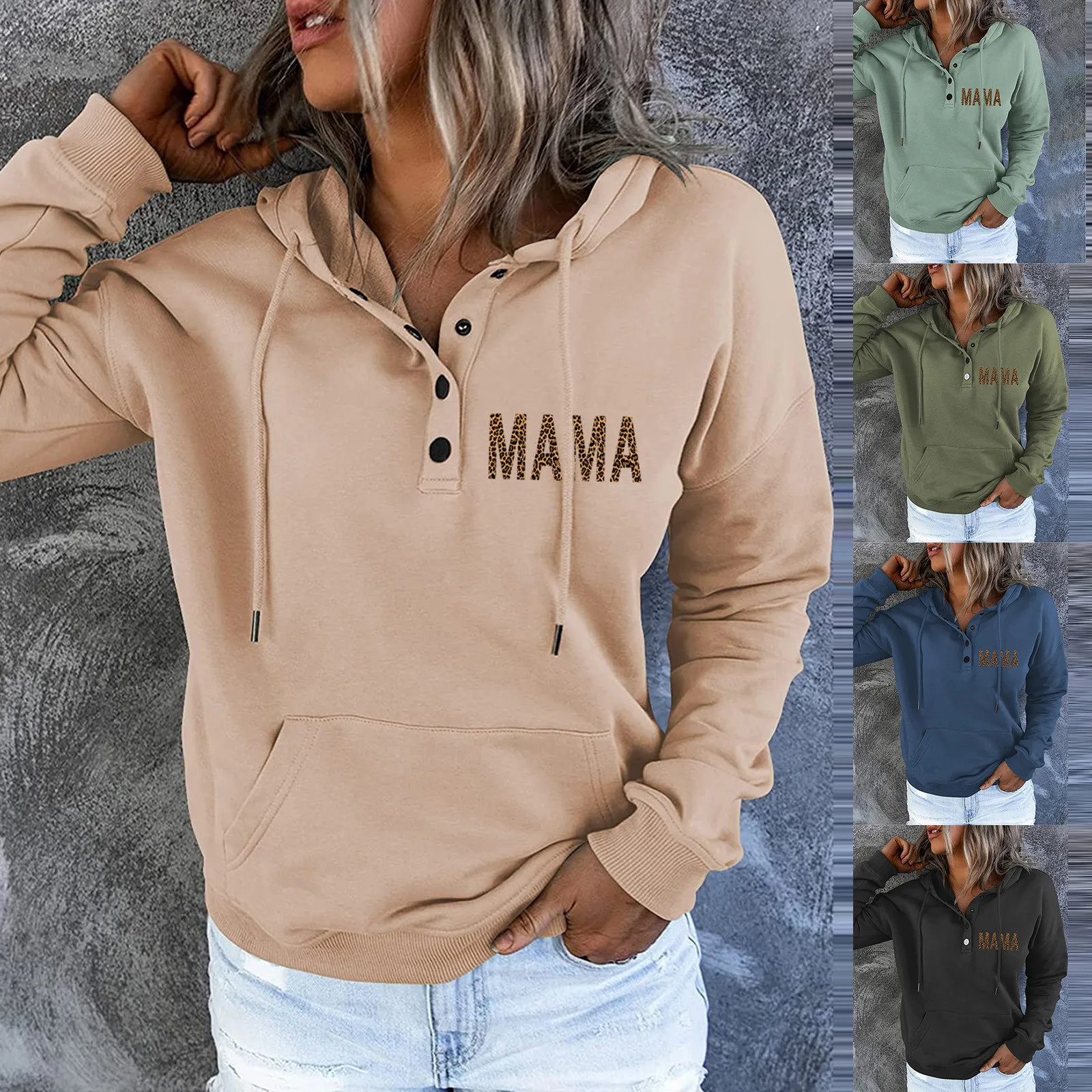 Style Hoodies Women Women Blouse Warm Pocket Button Drawstring Long-Sleeved Hoodie Printed Pullover Winter Clothes Women
Style Hoodies Women Women Blouse Warm Pocket Button Drawstring Long-Sleeved Hoodie Printed Pullover Winter Clothes Women