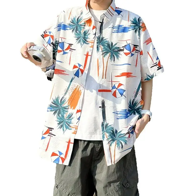 Men's Hawaiian Shirt Fashion Flower Geometric Print Single-breasted Blouse Beach Short Sleeve Top for Holiday Clothing
Men's Hawaiian Shirt Fashion Flower Geometric Print Single-breasted Blouse Beach Short Sleeve Top for Holiday Clothing