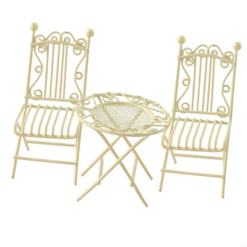 581F Miniature Dollhouses Furniture Iron Table And Chair Set Model Figurine For Crafting Garden Bistro Scene Displaying
581F Miniature Dollhouses Furniture Iron Table And Chair Set Model Figurine For Crafting Garden Bistro Scene Displaying