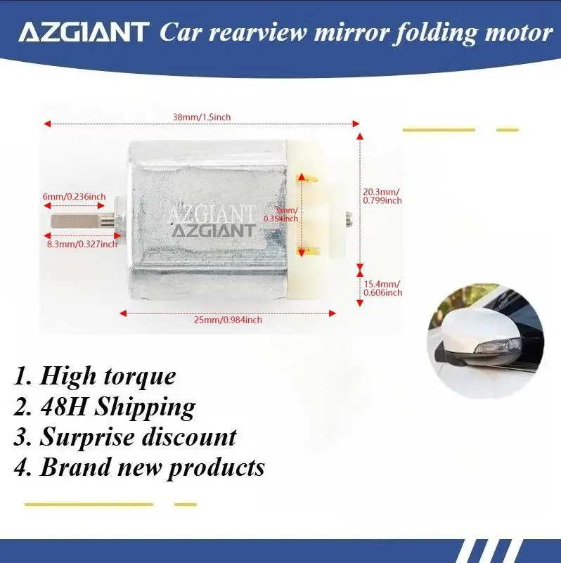 For Toyota Previa ACR50 MK3/Sienna MK3/Super Grandia/Tacoma/Tundra MK2 Car Auxiliary power folding mirror R L DC12V motor
For Toyota Previa ACR50 MK3/Sienna MK3/Super Grandia/Tacoma/Tundra MK2 Car Auxiliary power folding mirror R L DC12V motor
