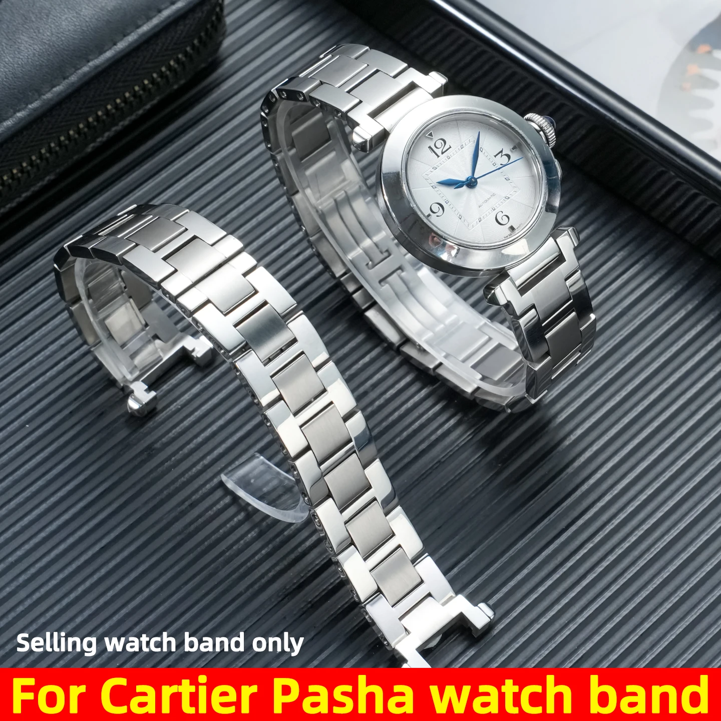 High quality Steel strap For Cartier PASHA series 19-12mm Concave Stainless steel Bracelet women Metal watch band Accessories
High quality Steel strap For Cartier PASHA series 19-12mm Concave Stainless steel Bracelet women Metal watch band Accessories