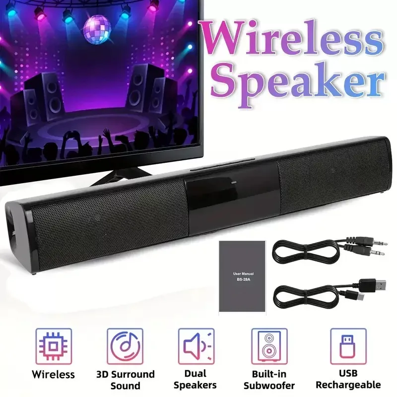 Soundbar Home Theater Sound System Bluetooth Speaker TV Computer Speaker Equipment Portable Subwoofer Radio Music Center 40W
Soundbar Home Theater Sound System Bluetooth Speaker TV Computer Speaker Equipment Portable Subwoofer Radio Music Center 40W