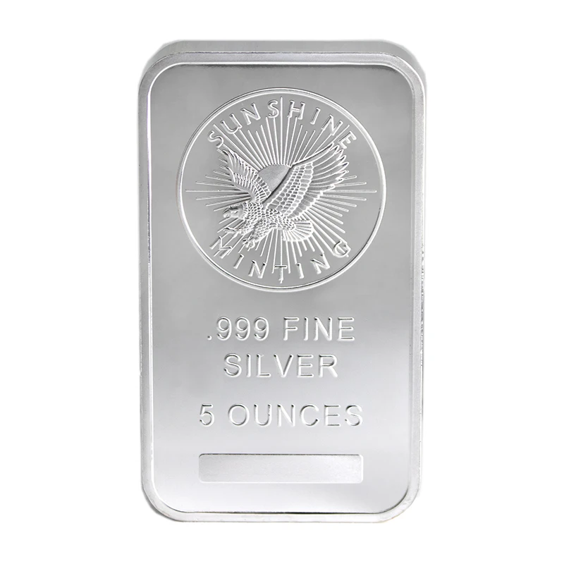 1 Pcs Non Magnetic Sunshine Minting American Bar 5 OZ Silver Plated Badge Collectible Decoration Bar
1 Pcs Non Magnetic Sunshine Minting American Bar 5 OZ Silver Plated Badge Collectible Decoration Bar