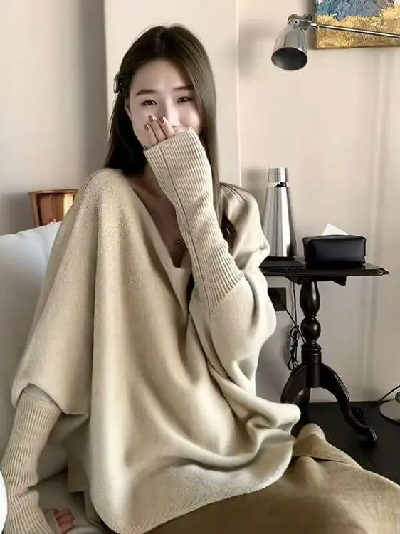 Ladies' Soft Batwing Sve One-oulder Knitted Sweater Vintage Lazy Sle Top Casual Loose Fit Long Sve Polyester Fiber
Ladies' Soft Batwing Sve One-oulder Knitted Sweater Vintage Lazy Sle Top Casual Loose Fit Long Sve Polyester Fiber