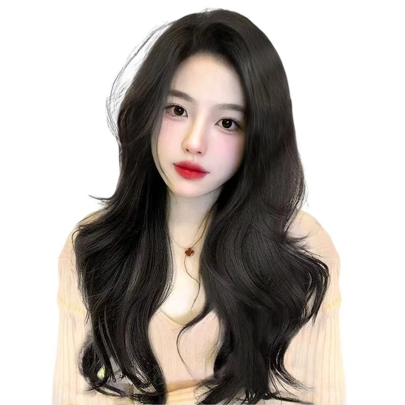 Women's long hair wig, natural and seamless, simulated full human hair, middle-parted, full-length curly hair with big waves, fu
Women's long hair wig, natural and seamless, simulated full human hair, middle-parted, full-length curly hair with big waves, fu