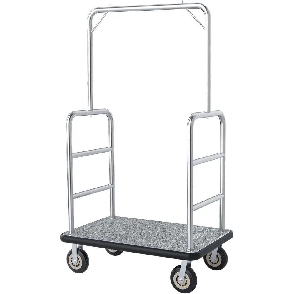 Heavy-Duty 1300LBS Capacity Trolley with 8 Wheels, Grey Carpeted Deck for Commercial Use (42L x 26W x 70H)
Heavy-Duty 1300LBS Capacity Trolley with 8 Wheels, Grey Carpeted Deck for Commercial Use (42L x 26W x 70H)
