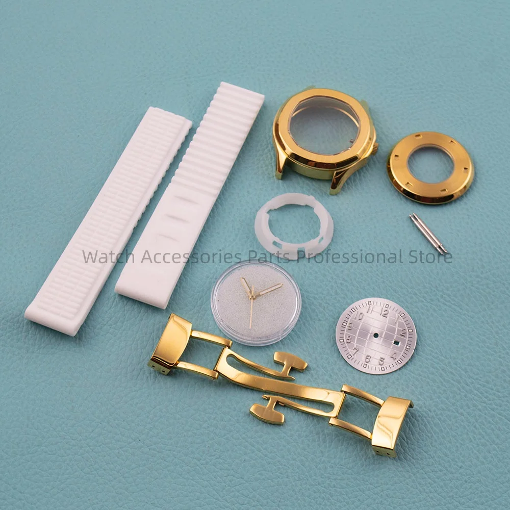 Stainless Steel Sapphire Glass NH05 Case Women's Watch Case Rubber Strap for NH05 Movement AQUANAUT Nautilus Accessories
Stainless Steel Sapphire Glass NH05 Case Women's Watch Case Rubber Strap for NH05 Movement AQUANAUT Nautilus Accessories