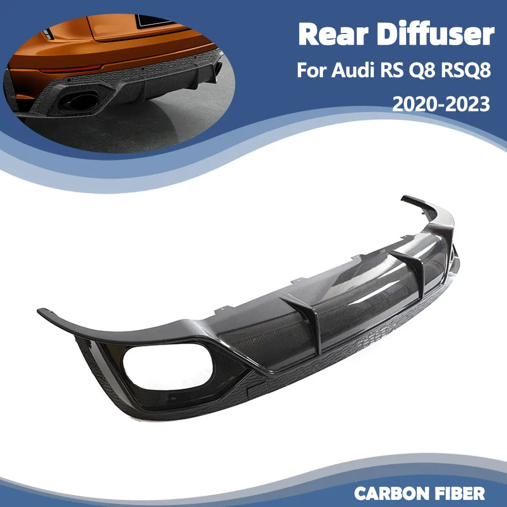 Автомобильный диффузор заднего бампера для Audi RS Q8 RSQ8 Sport Utility 4-дверный 2020-2023 задний диффузор из углеродного волокна, фартук для губ 
Автомобильный диффузор заднего бампера для Audi RS Q8 RSQ8 Sport Utility 4-дверный 2020-2023 задний диффузор из углеродного волокна, фартук для губ