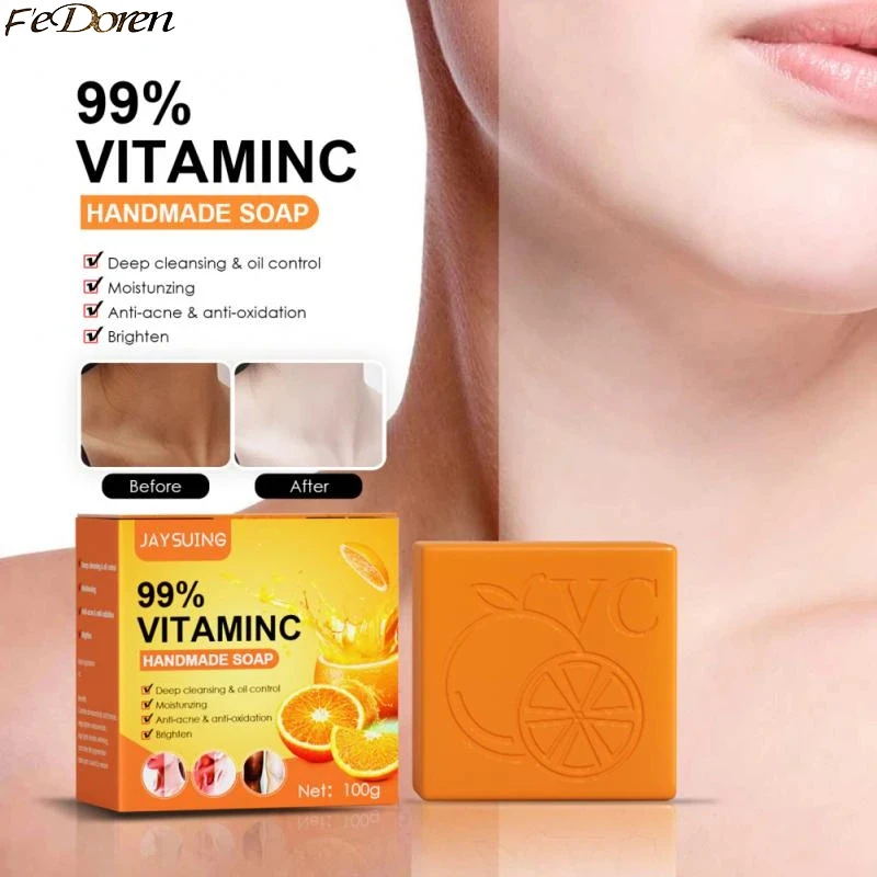 Vitamin C 99% Whitening Soap Bleaching Handmade Soap Cleaning Mitti Remove Pimple Acne Moisturizing Body Brighten Wash Face Care
Vitamin C 99% Whitening Soap Bleaching Handmade Soap Cleaning Mitti Remove Pimple Acne Moisturizing Body Brighten Wash Face Care
