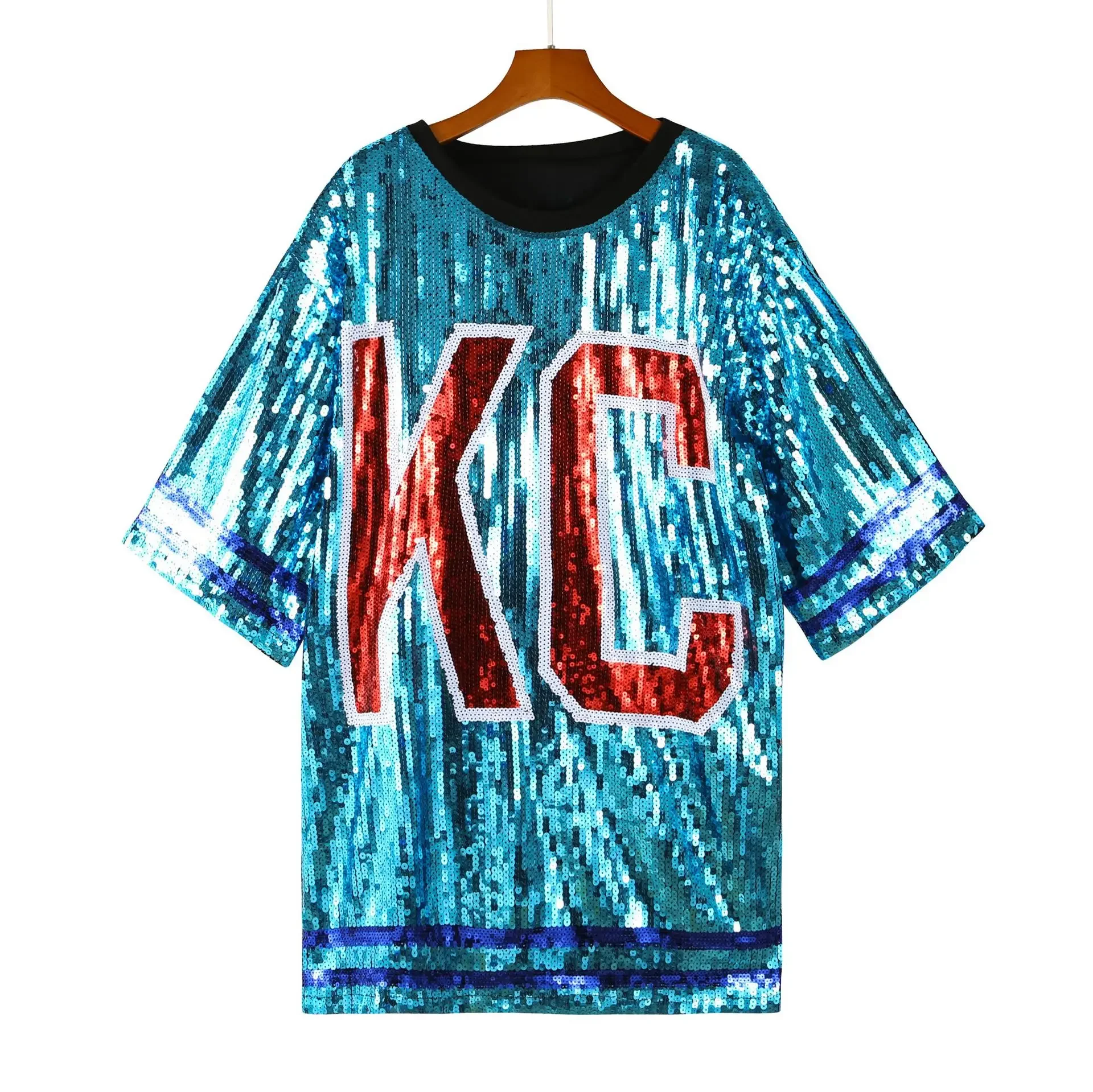 Spring Summer New Fashion Women Sequin T-shirt Large Medium Length Bead Embroidered Letter Female Tee
Spring Summer New Fashion Women Sequin T-shirt Large Medium Length Bead Embroidered Letter Female Tee