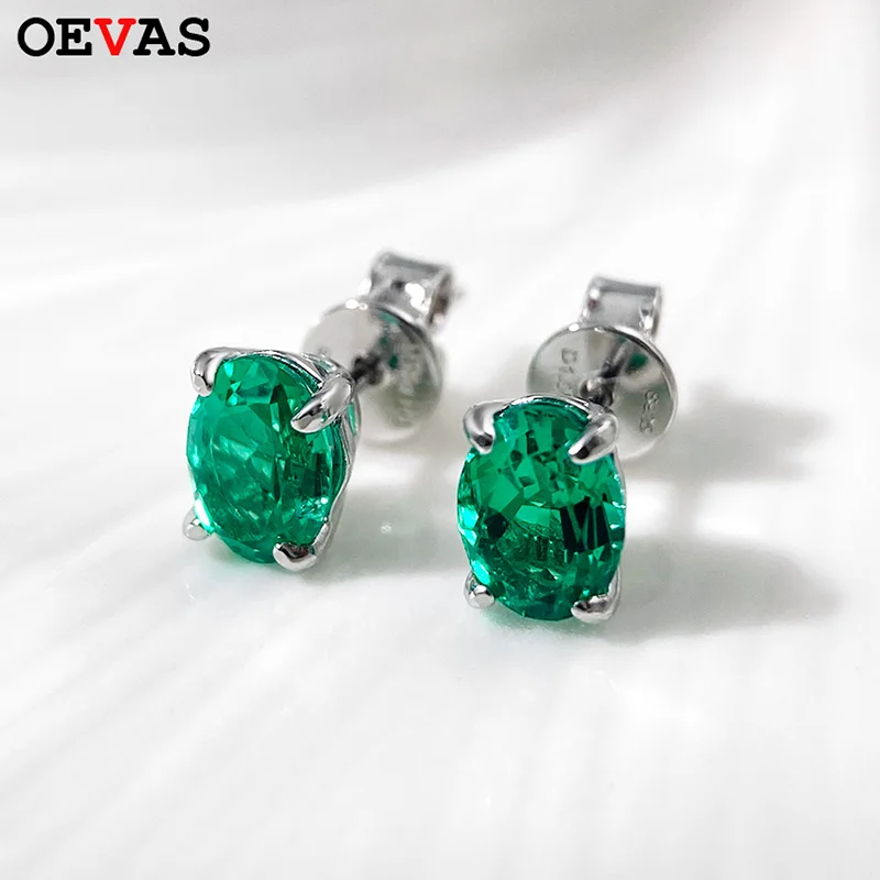 OEVAS 1ct 5x7mm Lab Grown Colombian/Zambian Emerald Earrings 100% S925 Sterling Silver Earrings For Women Party Fine Jewelry
OEVAS 1ct 5x7mm Lab Grown Colombian/Zambian Emerald Earrings 100% S925 Sterling Silver Earrings For Women Party Fine Jewelry