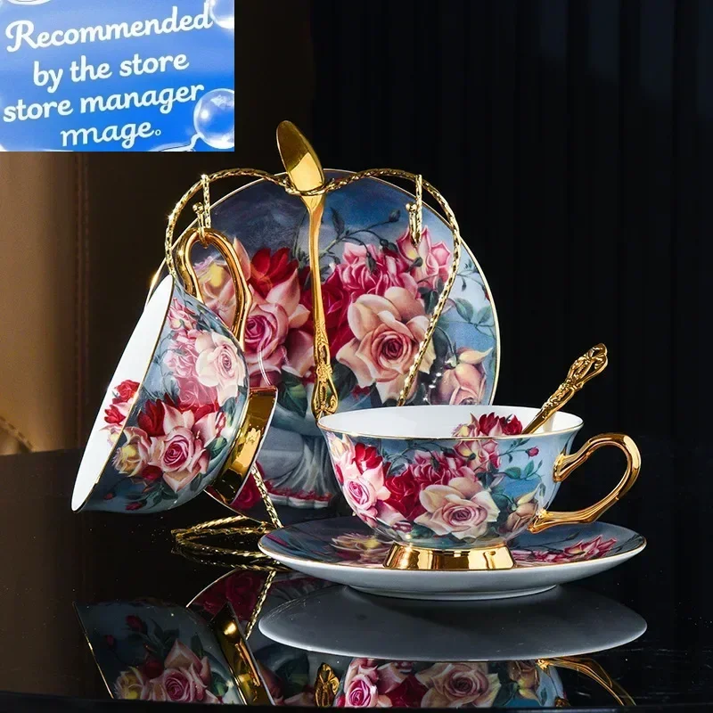 Top-grade Bone Porcelain Coffee Cup and Dish Set Light Luxury Exquisite Gift Box British Set Afternoon Tea Ceramics Tea Cup Set
Top-grade Bone Porcelain Coffee Cup and Dish Set Light Luxury Exquisite Gift Box British Set Afternoon Tea Ceramics Tea Cup Set