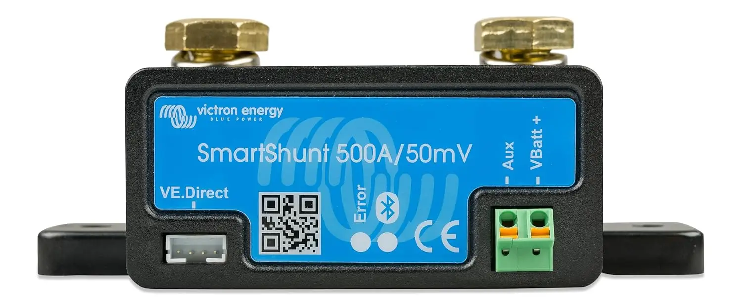 Victron Energy SmartShunt Battery Monitor (Bluetooth) - Victron Smart Shunt - 6.5V-70V, 500 amp
Victron Energy SmartShunt Battery Monitor (Bluetooth) - Victron Smart Shunt - 6.5V-70V, 500 amp