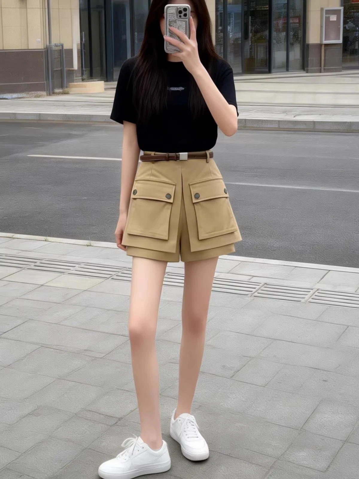 Khaki High Waist Workwear Shorts Women's Summer 2026 New plus Size Versatile Slimming Age-Defying A-Line Wide Leg Hot Pants
Khaki High Waist Workwear Shorts Women's Summer 2026 New plus Size Versatile Slimming Age-Defying A-Line Wide Leg Hot Pants