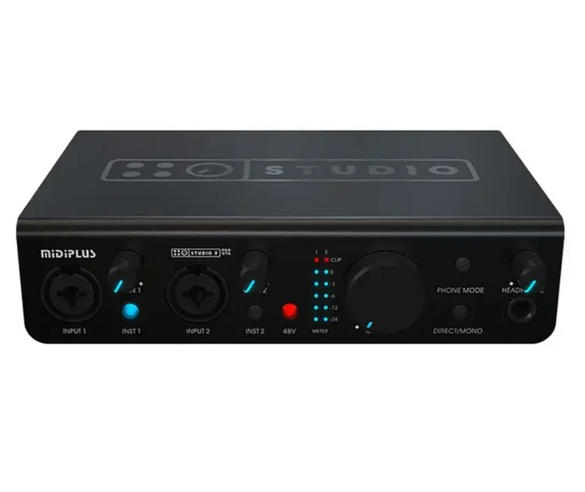 Midiplus Studio-2 OTG PRO GEN II Sound Card Professional Live Recording Singing
Midiplus Studio-2 OTG PRO GEN II Sound Card Professional Live Recording Singing