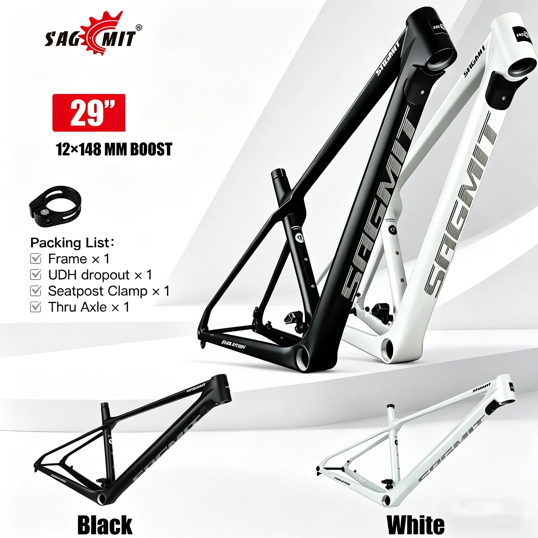 Карбоновая рама для горного велосипеда SAGMIT 12x148 мм 29 дюймов, полнокарбоновая, Boost XC, с дисковыми тормозами, внутренней проводкой тросов, для кросс-кантри, из углеродного волокна
Карбоновая рама для горного велосипеда SAGMIT 12x148 мм 29 дюймов, полнокарбоновая, Boost XC, с дисковыми тормозами, внутренней проводкой тросов, для кросс-кантри, из углеродного волокна