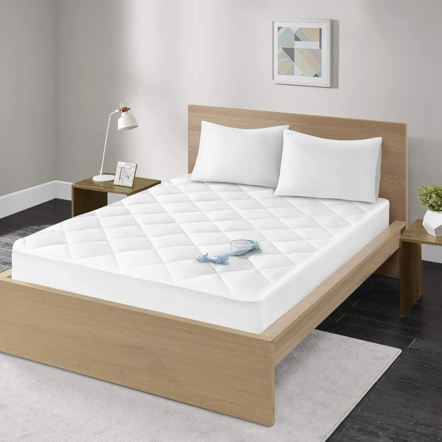 Twin Xl Mattr Protector Pad Waterproof Bed Cover, Breathable 300Tc Sateen Cotton, Diamond Quilted Topper, Quiet Nights, Fitted
Twin Xl Mattr Protector Pad Waterproof Bed Cover, Breathable 300Tc Sateen Cotton, Diamond Quilted Topper, Quiet Nights, Fitted
