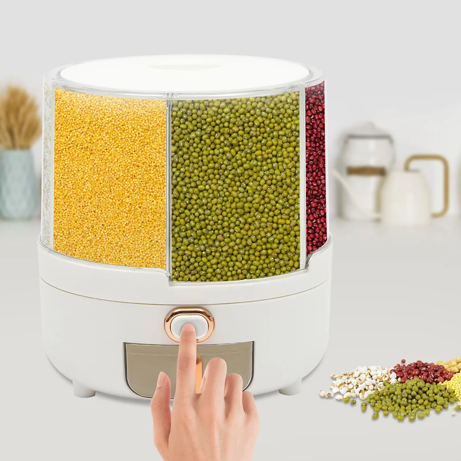 6 Grid Rice Container Storage Box Dry Food Dispenser Kitchen Storage Organiser Kitchen accessories
6 Grid Rice Container Storage Box Dry Food Dispenser Kitchen Storage Organiser Kitchen accessories