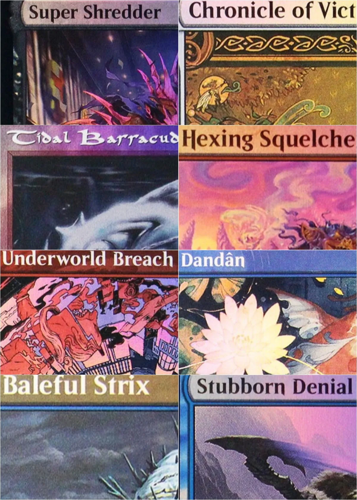 Foil 'Dandan/Baleful Strix/Karn Liberated/Tidal Barracuda' Magical Proxy Cards Black High Board Playing Game Trading Cards
Foil 'Dandan/Baleful Strix/Karn Liberated/Tidal Barracuda' Magical Proxy Cards Black High Board Playing Game Trading Cards