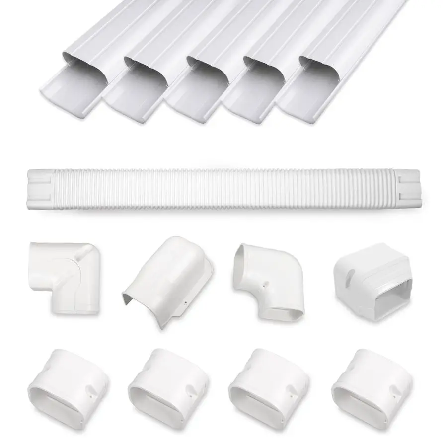10Ft PVC Line Set Cover Kit for Ductless Mini Split Air Conditioners, Decorative PVC Slim Line Cover for Central AC amp Heat Pum
10Ft PVC Line Set Cover Kit for Ductless Mini Split Air Conditioners, Decorative PVC Slim Line Cover for Central AC amp Heat Pum