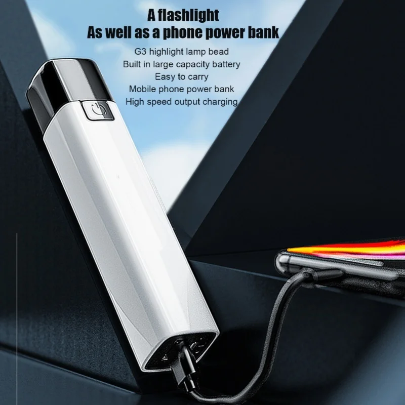 Перезаряжаемый суперяркий фонарик с функцией Power Bank и мини-USB-портом для активного отдыха на природе, белый
Перезаряжаемый суперяркий фонарик с функцией Power Bank и мини-USB-портом для активного отдыха на природе, белый