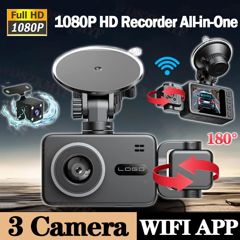 WIFI APP Control Car Dvr 3 Channel 1080P Dash Cam for Cars Front and Rear View Recorder Video Car Camera for Car Assecories
WIFI APP Control Car Dvr 3 Channel 1080P Dash Cam for Cars Front and Rear View Recorder Video Car Camera for Car Assecories