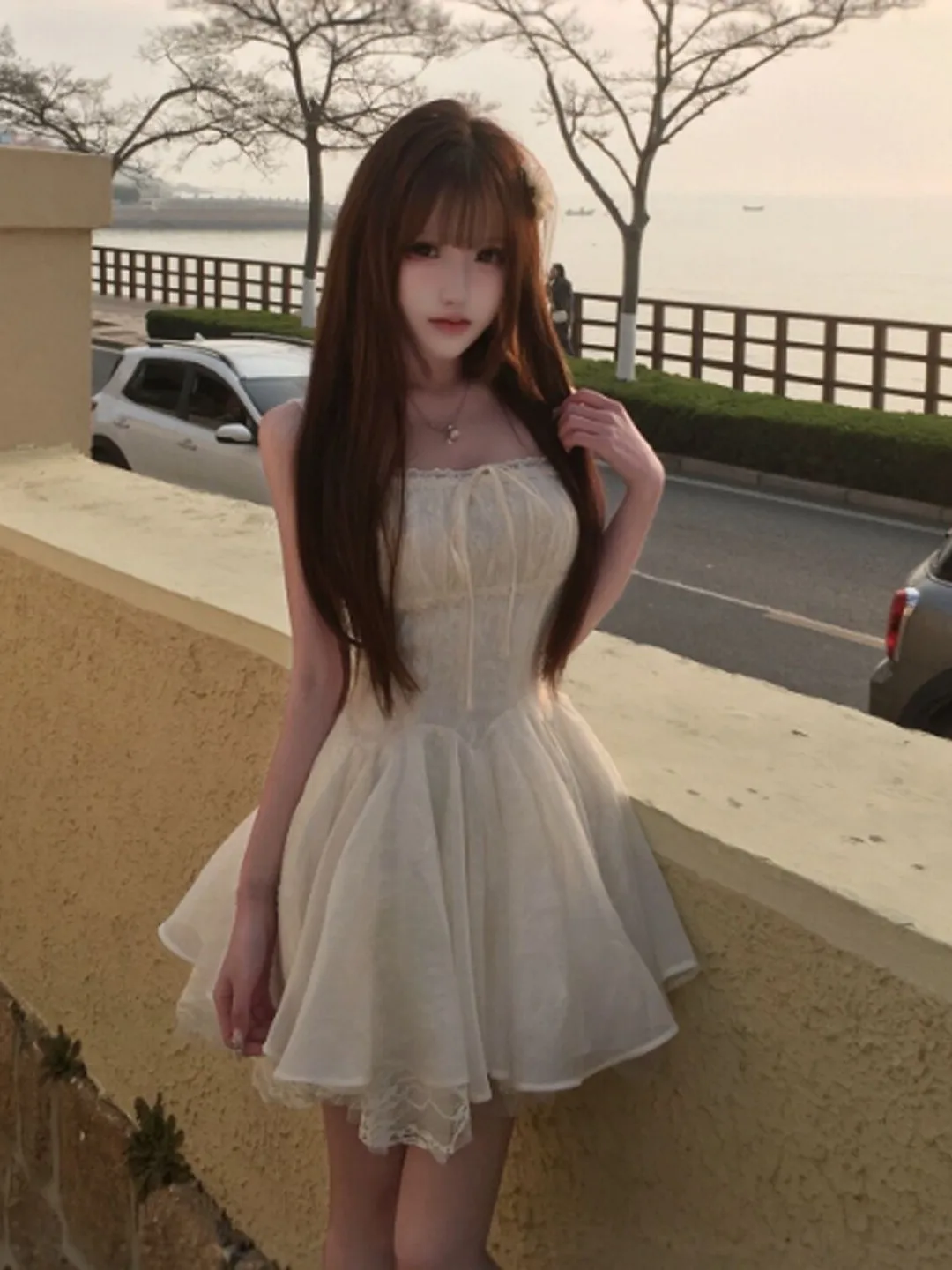 Unique Fairy Short Skirt Waist Cinched Puffy Summer New Style French Style Splice Waist Design Cotton Material Midi Dress
Unique Fairy Short Skirt Waist Cinched Puffy Summer New Style French Style Splice Waist Design Cotton Material Midi Dress