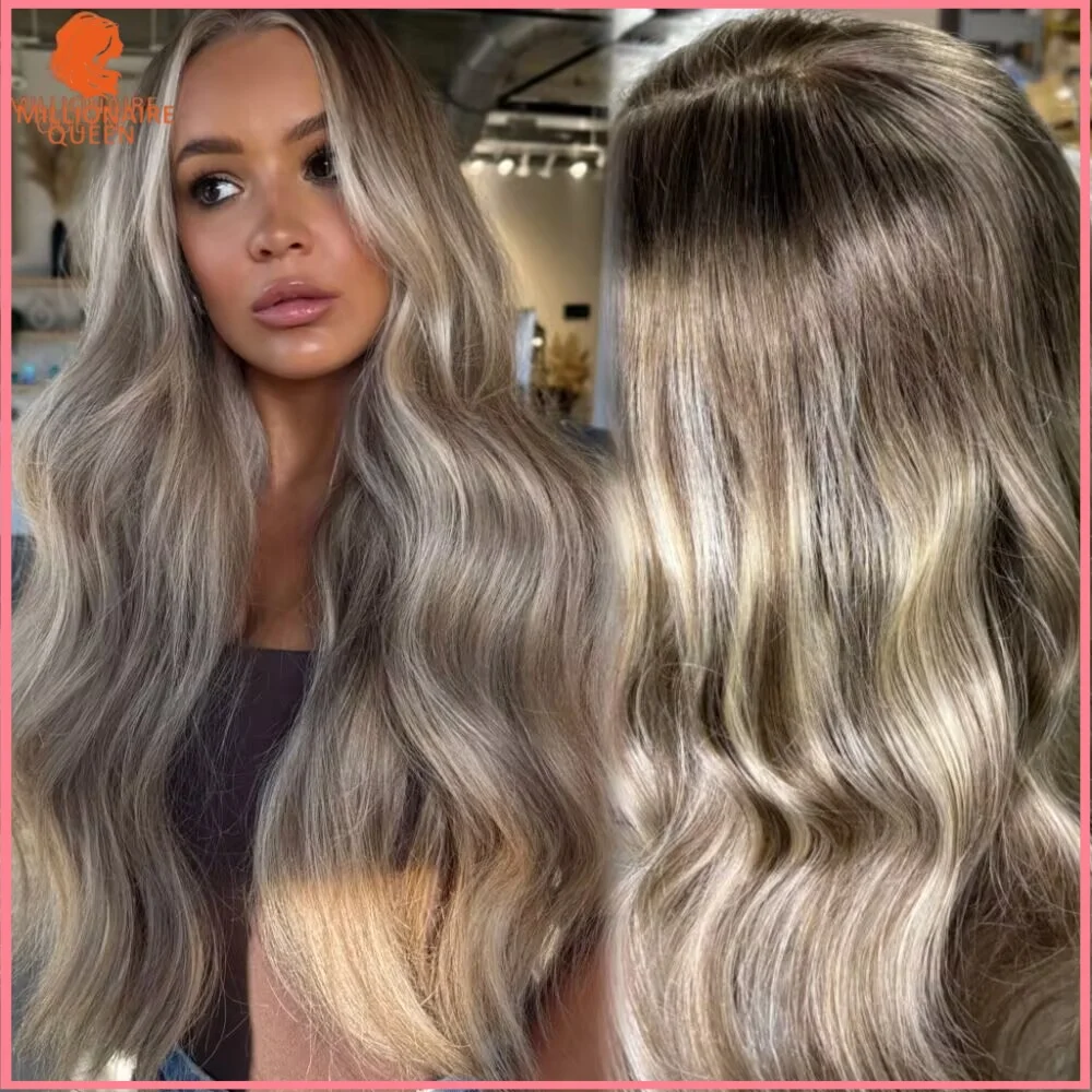 180% 13x6 Ash Blonde 3T8 613 Body Wave 100% Real Lace Human Hair Wig Balayage Ombre Highlight Lace Front Wigs Millionaire Queen
180% 13x6 Ash Blonde 3T8 613 Body Wave 100% Real Lace Human Hair Wig Balayage Ombre Highlight Lace Front Wigs Millionaire Queen