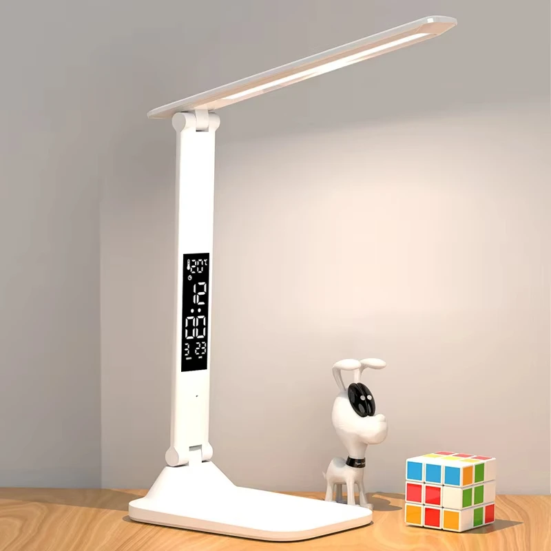 Светодиодная настольная лампа, перезаряжаемый будильник, USB-ночник, сенсорная регулируемая складная настольная лампа, календарь, температура, часы, книжный светильник
Светодиодная настольная лампа, перезаряжаемый будильник, USB-ночник, сенсорная регулируемая складная настольная лампа, календарь, температура, часы, книжный светильник