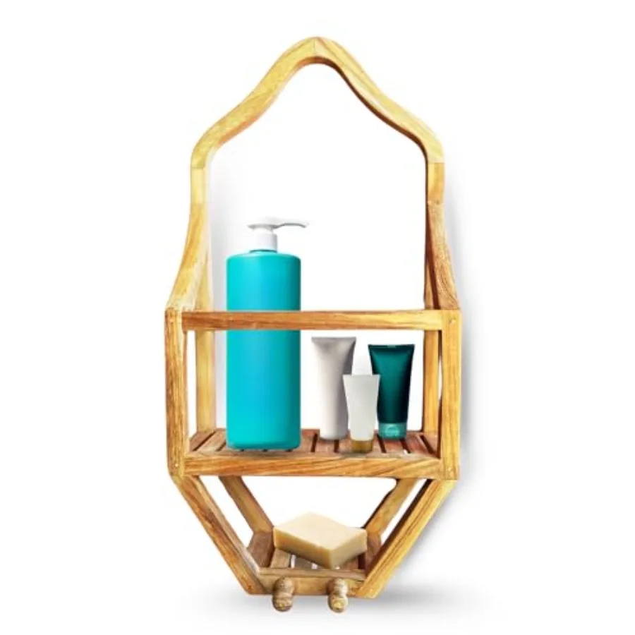 Wood Natural Hanging Shower Caddy with Storage Shelves, Water Resistant, Easy to Place, Solid Teak Wood, Shower Accessory
Wood Natural Hanging Shower Caddy with Storage Shelves, Water Resistant, Easy to Place, Solid Teak Wood, Shower Accessory