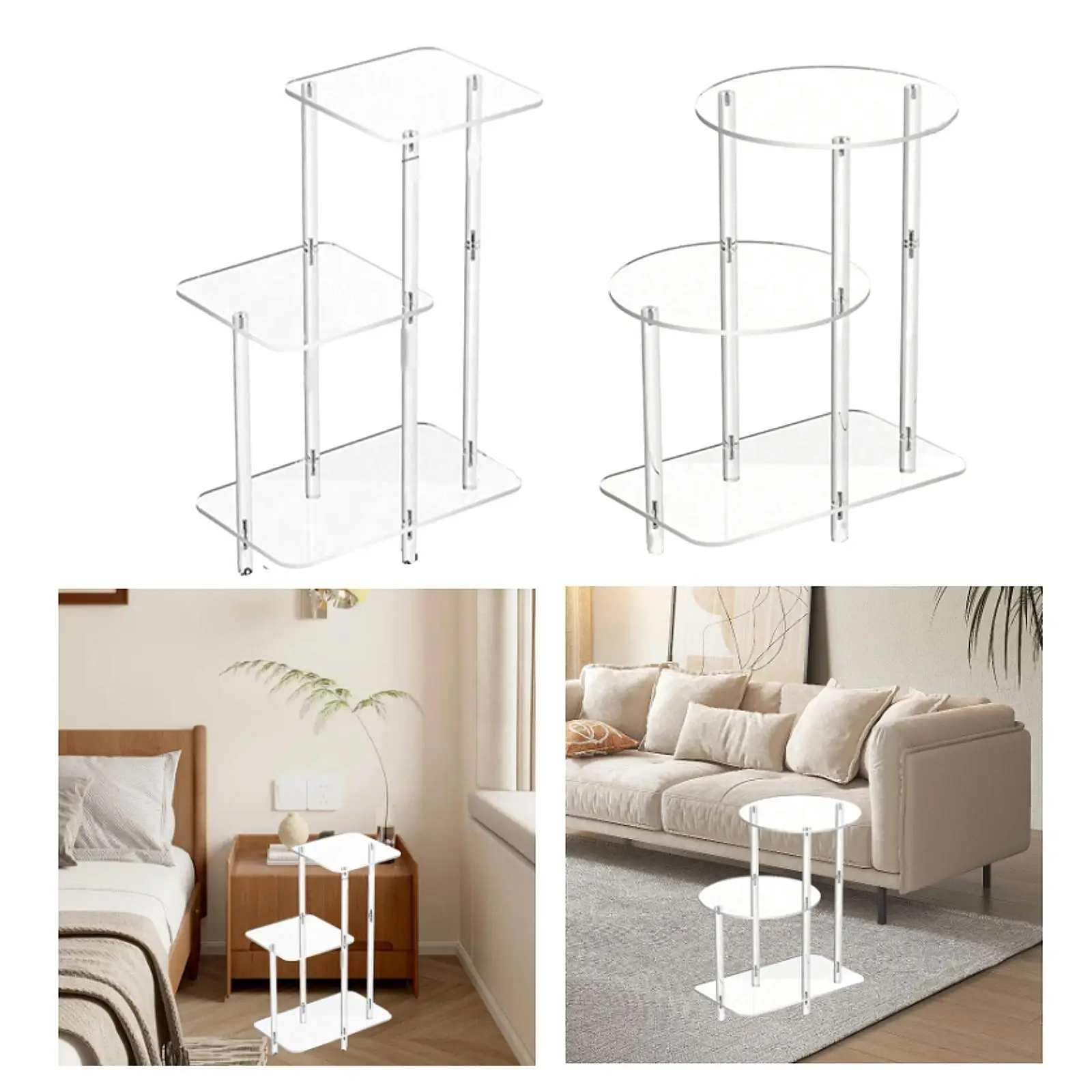 Acrylic Side Table Clear Minimalist for Small Space Shelf Risers Acrylic Risers for Office Living Room Home Bathroom Dessert
Acrylic Side Table Clear Minimalist for Small Space Shelf Risers Acrylic Risers for Office Living Room Home Bathroom Dessert