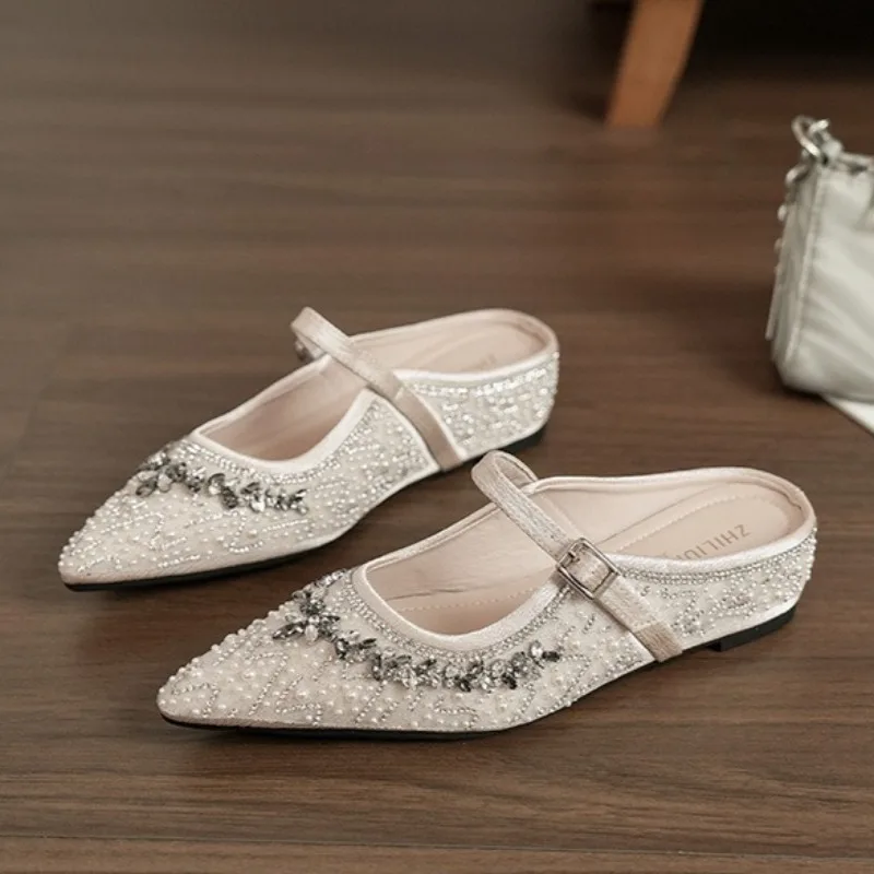 New Women's Shoes Exquisite Rhinestones Muller Slippers for Woman Elegant French Style Casual Shoes Designer Shoes Zapatos Mujer
New Women's Shoes Exquisite Rhinestones Muller Slippers for Woman Elegant French Style Casual Shoes Designer Shoes Zapatos Mujer