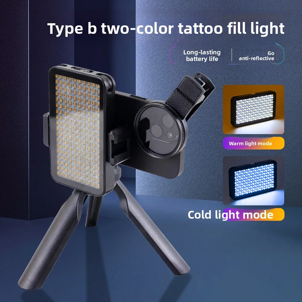 LED Tattoo Fill Light Dual Color Temperature Cold & Warm Light for Photography
LED Tattoo Fill Light Dual Color Temperature Cold & Warm Light for Photography