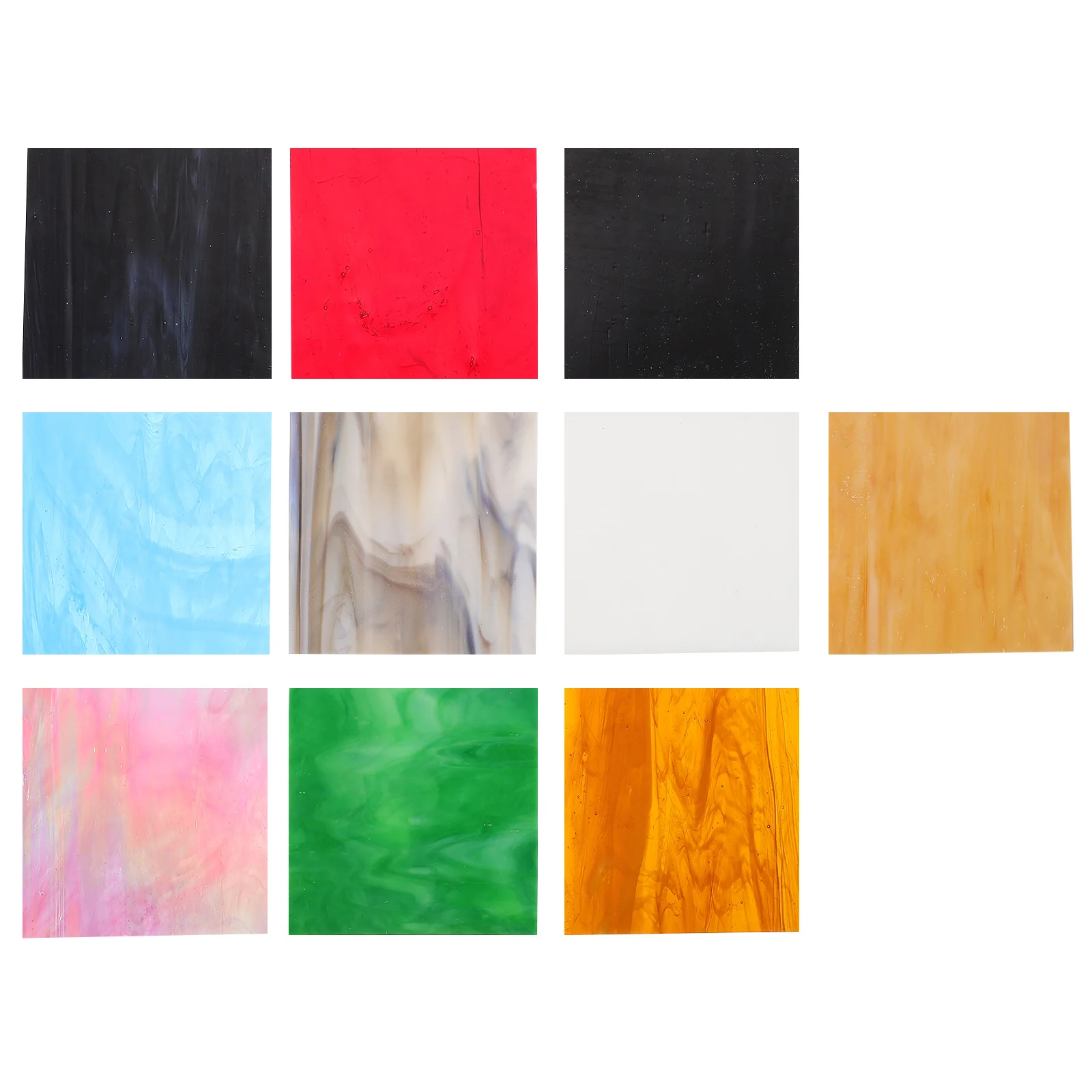 10 Pcs Colored Glass Mica Sheet Mosaic Plates Textured Cathedral Window Film Water Stained Glass Craft Home Church
10 Pcs Colored Glass Mica Sheet Mosaic Plates Textured Cathedral Window Film Water Stained Glass Craft Home Church