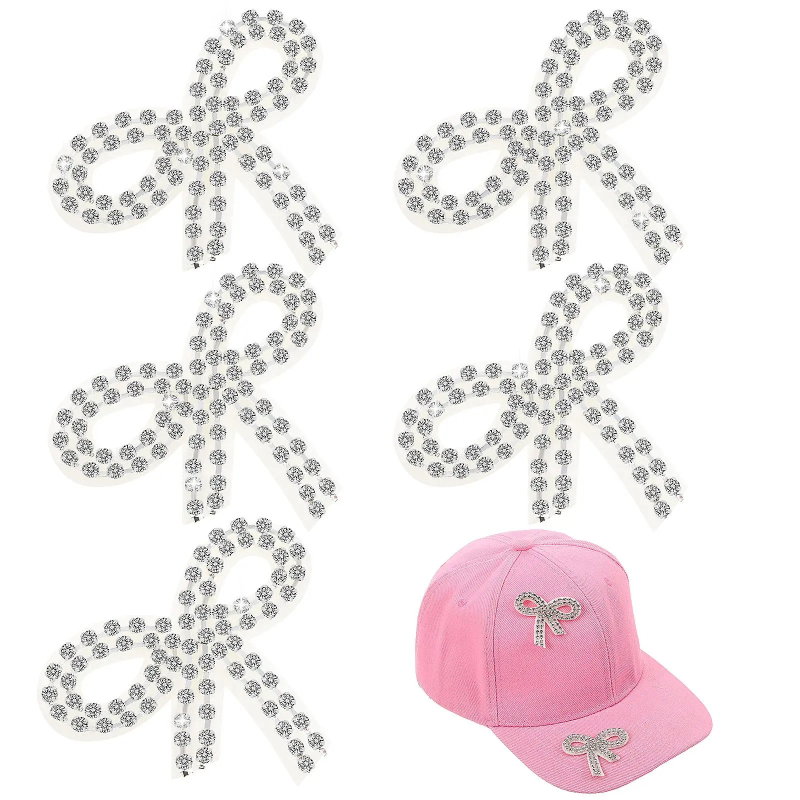 5 Pcs Beaded Bow Rhinestone Applique Trim Patch Patches for Clothes Crystal Embellishment Iron On Garment Accessories
5 Pcs Beaded Bow Rhinestone Applique Trim Patch Patches for Clothes Crystal Embellishment Iron On Garment Accessories