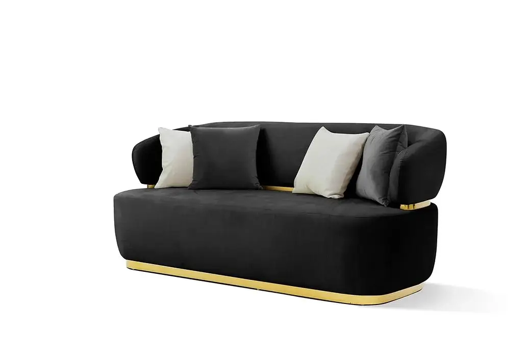 # Black and Gold Modern Velvet Sofa Set Furniture Luxury Upholstered Modern Turkish Sofa Design Couches Sofa Living Room
# Black and Gold Modern Velvet Sofa Set Furniture Luxury Upholstered Modern Turkish Sofa Design Couches Sofa Living Room