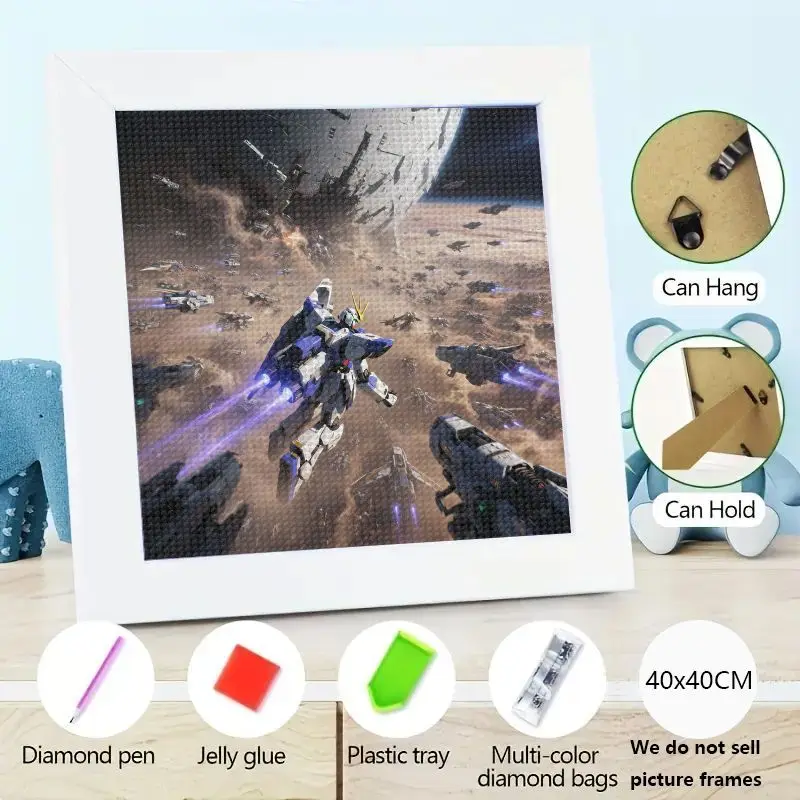 1 шт. 5D DIY полный дрель комплект алмазной живописи, Epic Sci-Fi Gundam Mecha Robot Space Battle Diamond Art, футуристический воин Spaceshi
1 шт. 5D DIY полный дрель комплект алмазной живописи, Epic Sci-Fi Gundam Mecha Robot Space Battle Diamond Art, футуристический воин Spaceshi