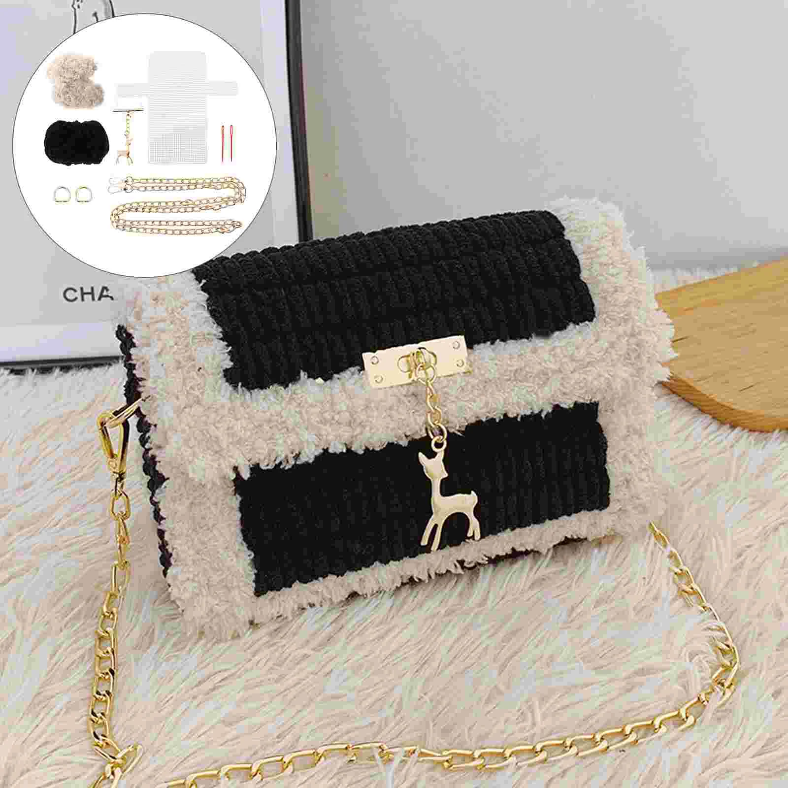 DIY Yarn Bag Purse Sewing Kit Handmade Accessory Woven Material Crochet Hook Supplies Metal Shoulder Making Cross Body
DIY Yarn Bag Purse Sewing Kit Handmade Accessory Woven Material Crochet Hook Supplies Metal Shoulder Making Cross Body