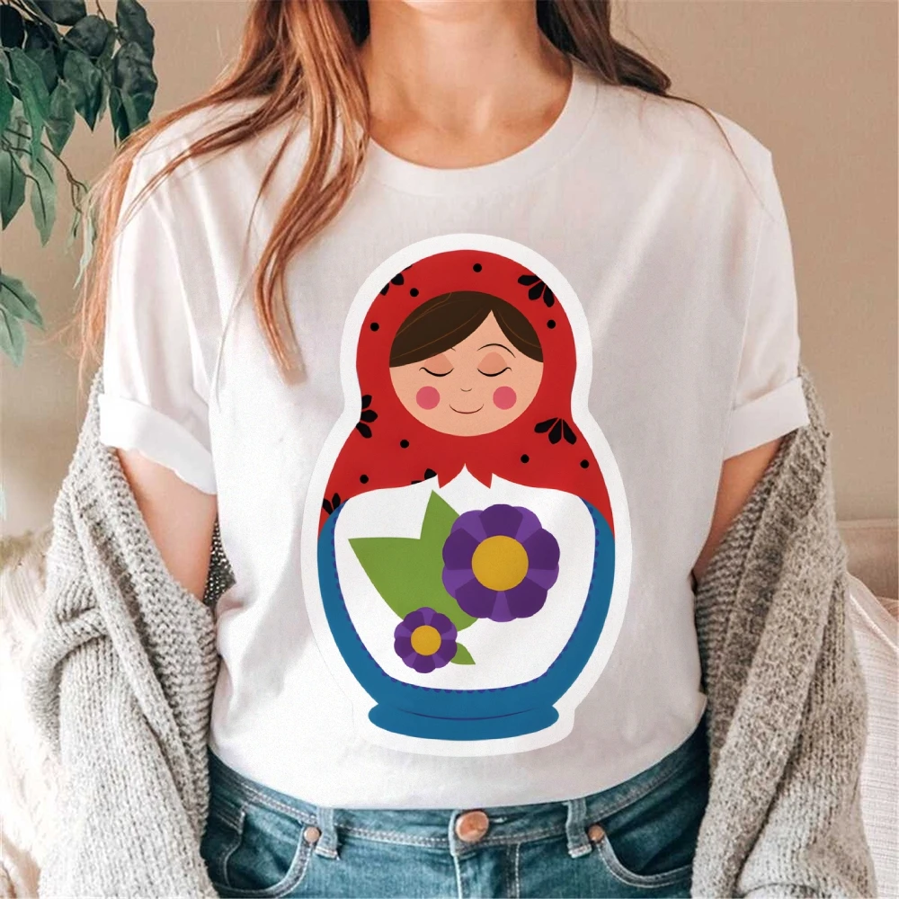 Graphic T-shirt Flower Matryoshka T-shirt All Cotton High Quality Oversize Colorful Tee Doll Print Girly Y2K Trend
Graphic T-shirt Flower Matryoshka T-shirt All Cotton High Quality Oversize Colorful Tee Doll Print Girly Y2K Trend
