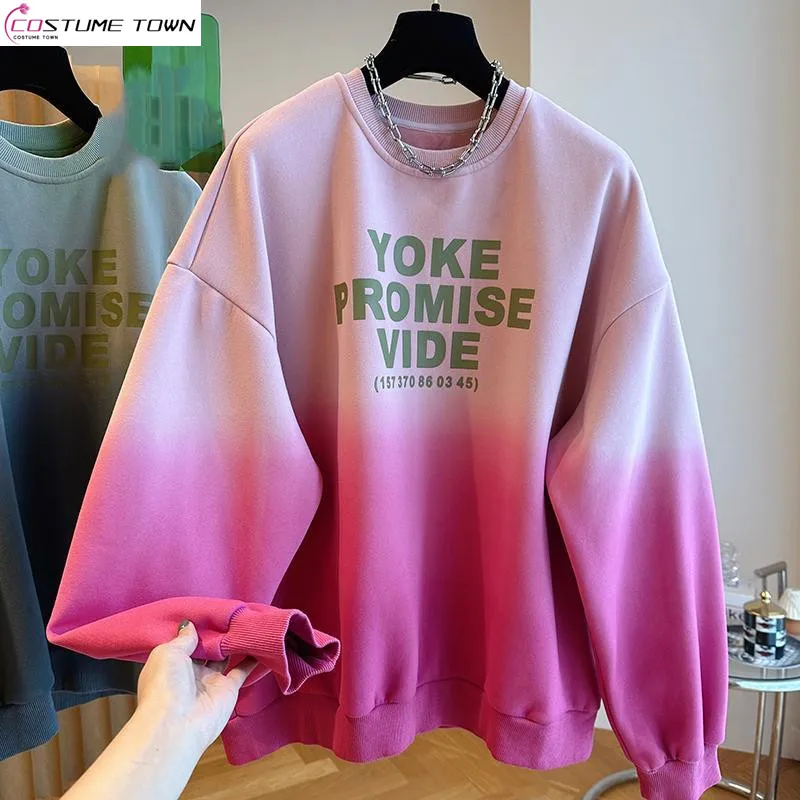 Large size fashion gradient color autumn and winter Korean version new casual top
Large size fashion gradient color autumn and winter Korean version new casual top